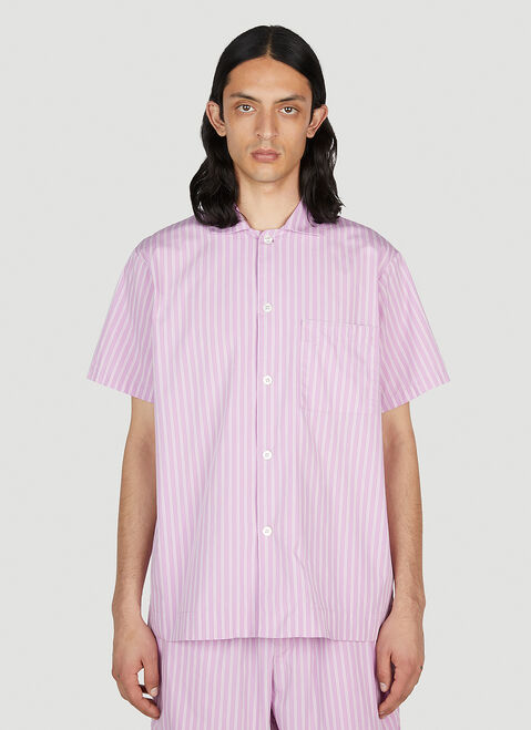 Tekla Skagen Stripes Shirt Purple tek0349012