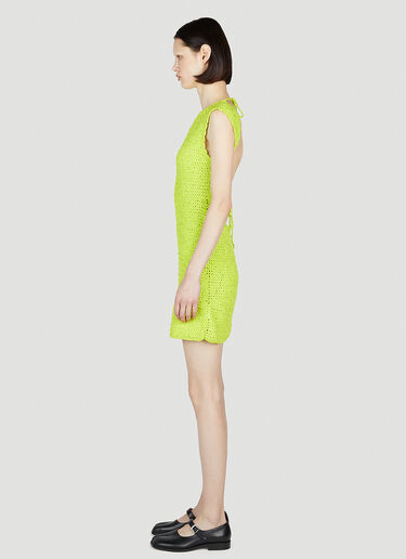 GANNI Open Back Mini Dress Green gan0252005
