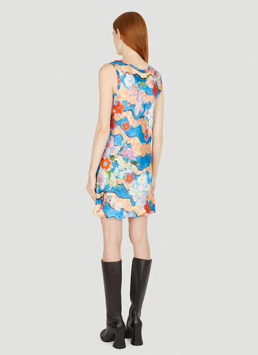 Marni Floral Print Dress Blue mni0251002