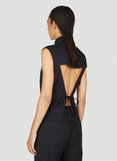 Eckhaus Latta Open Back Shirt Black eck0253004
