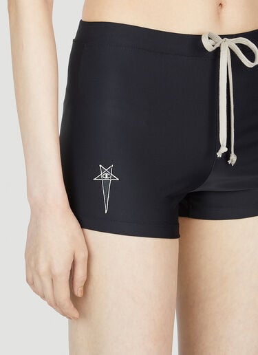 Rick Owens x Champion Logo Embroidery Swim Briefs Black roc0353001