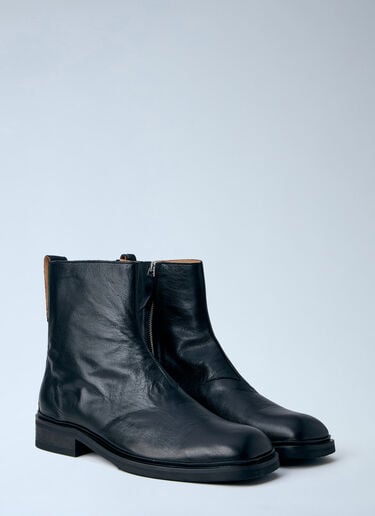 Our Legacy Daimono Zip Leather Boots Black our0164048