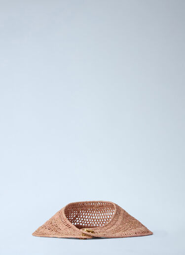 LN-CC® - Chloé: Raffia Visor Hat - Pale Pink Chloé Raffia Visor Hat Pale Pink chl0265076
