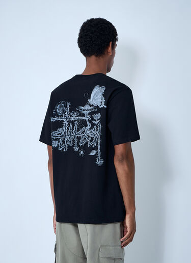 로고 모티프 티셔츠 Stüssy 로고 모티프 티셔츠 블랙 sts0161003