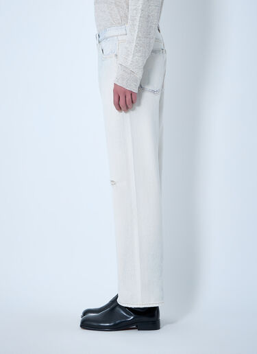 Distressed Straight-Leg Denim Jeans Our Legacy Distressed Straight-Leg Denim Jeans White our0164071