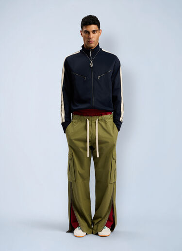 Curved Logo Cargo Pants Palm Angels Curved Logo Cargo Pants Green pma0162094