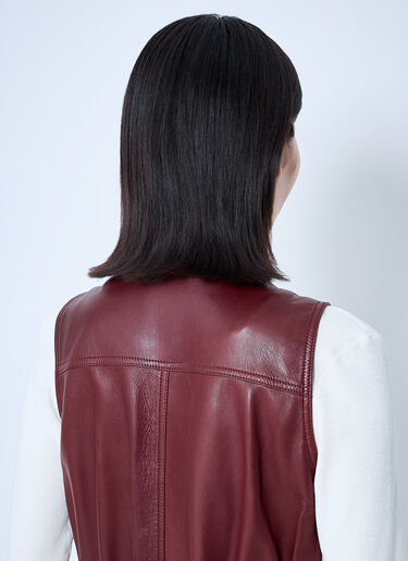 Leather Vest Chloé Leather Vest Burgundy chl0260039