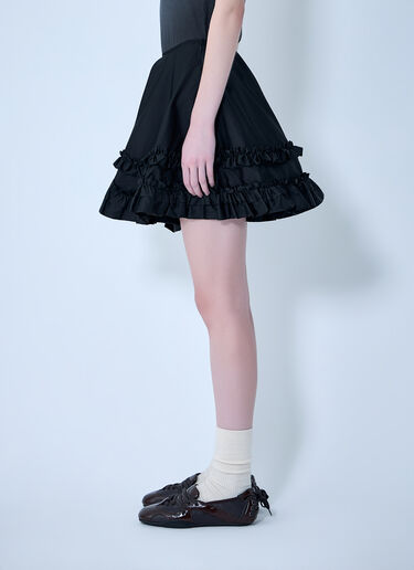 Duchesse Nylon Mini Frill Circle Skirt GANNI Duchesse Nylon Mini Frill Circle Skirt Black gan0263024