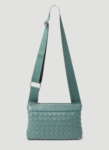 Intrecciato Duo Crossbody Bag Bottega Veneta Intrecciato Duo Crossbody Bag Green bov0155019