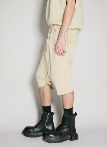 Rick Owens DRKSHDW Drawstring Pods Bermuda Shorts Beige drk0156008