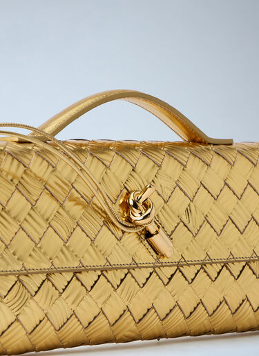 Bottega Veneta Andiamo Long Clutch Bag Gold bov0263042