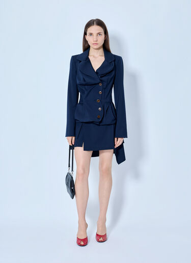 LN-CC® - Vivienne Westwood: Drunken Tailored Blazer - Navy Vivienne Westwood Drunken Tailored Blazer Navy vvw0265002
