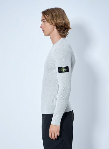 Stone Island Ribbed Crewneck Sweater Grey sto0165065