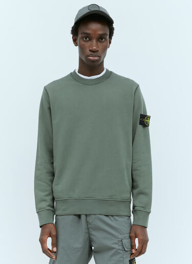 Stone Island 로고 자수 베이스볼 캡 그린 sto0156118