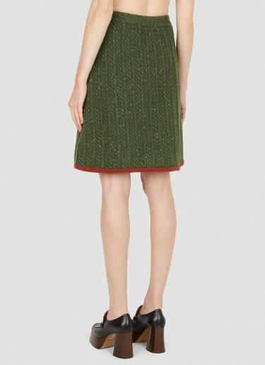 Gucci Cable Knit Skirt Green guc0251038