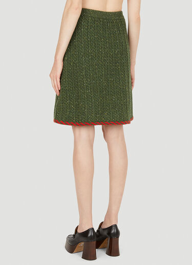 Cable Knit Skirt Gucci Cable Knit Skirt Green guc0251038