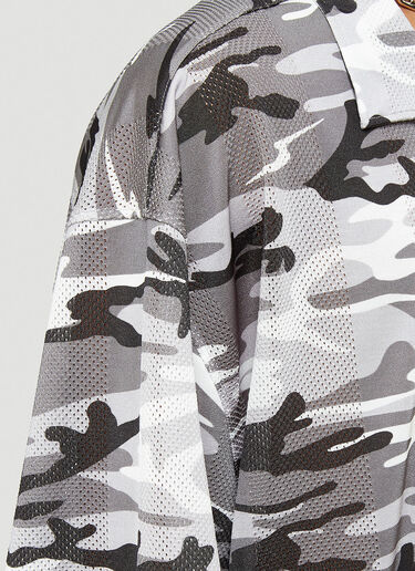 Balenciaga Oversized Short-Sleeved Shirt Grey bal0143025