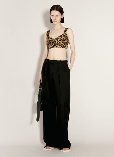 Leopard Print Bustier Top Dolce & Gabbana Leopard Print Bustier Top Brown dol0255011