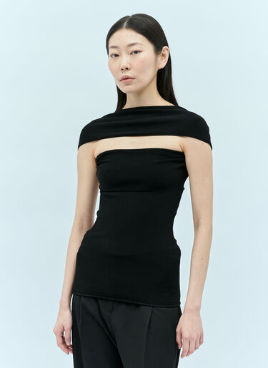 Slip-Through Knit Top TOTEME Slip-Through Knit Top Black tot0255034