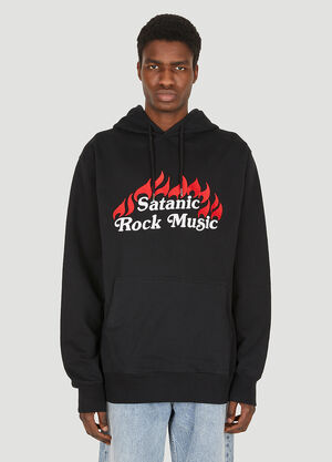 Assid Satanic Rock Music Hooded Sweatshirt Black ass0344008