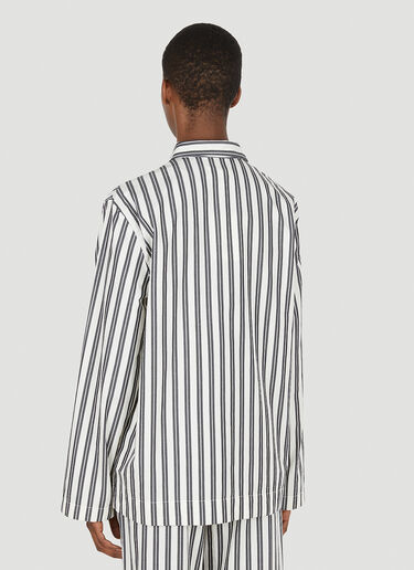 Tekla Striped Classic Pyjama Shirt White tek0351023