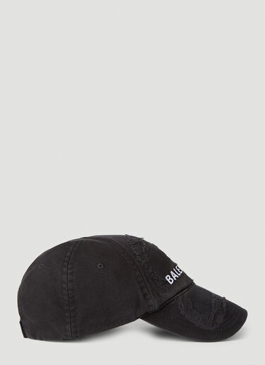 Balenciaga BB Destroyed Baseball Cap Black bal0151053