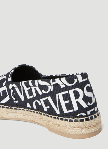 Versace Logo Print Espadrilles Black vrs0251037