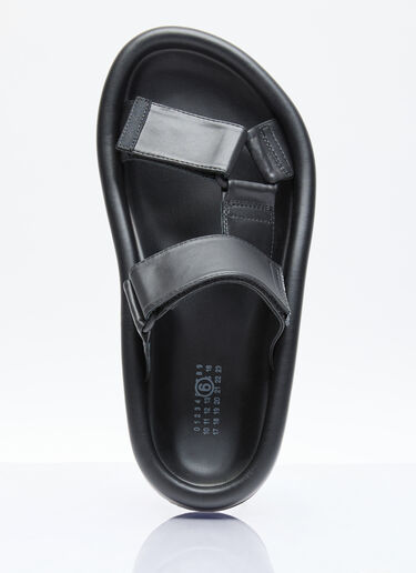 MM6 Maison Margiela Webbing Slip-On Platform Sandals Black mmm0255033