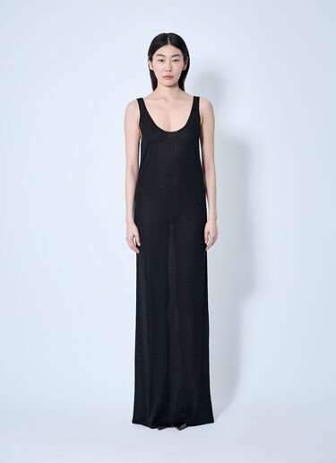 Saint Laurent Knit Maxi Dress Black sla0259009