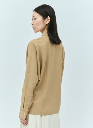 TOTEME Panelled Silk Shirt Beige tot0255036