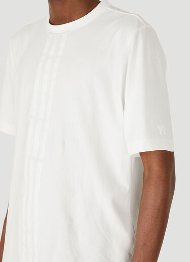 Y-3 Stripes Short-Sleeved T-Shirt White yyy0147013