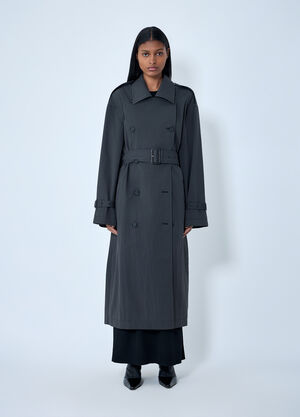 TOTEME Summer Trench Coat Black tot0263035
