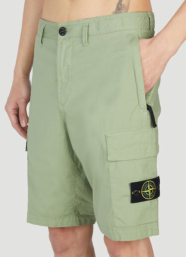 Stone Island Compass Patch Bermuda Shorts Green sto0152043