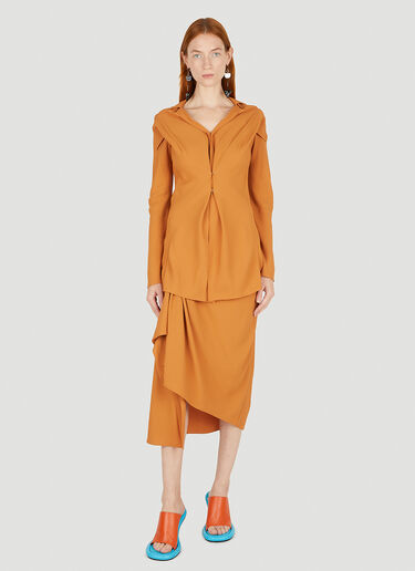 Kiko Kostadinov Geo Drape Top Orange kko0250007