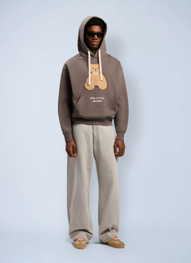 Bear In Mind Hooded Sweatshirt Palm Angels Bear In Mind Hooded Sweatshirt Grey pma0162053