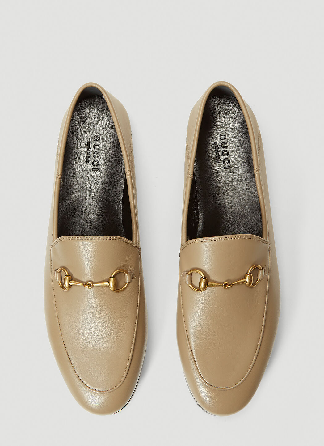 Gucci jordaan leather loafer sale womens