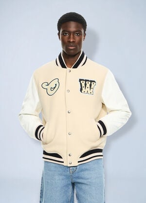 Off-White Star Logo Varsity Jacket Beige ofw0164146
