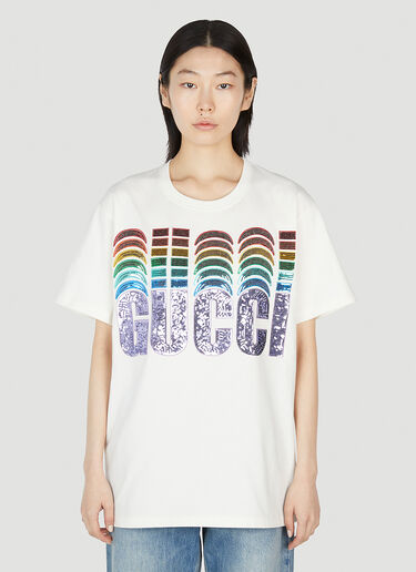 Gucci G-Loved Embellished T-Shirt White guc0251192