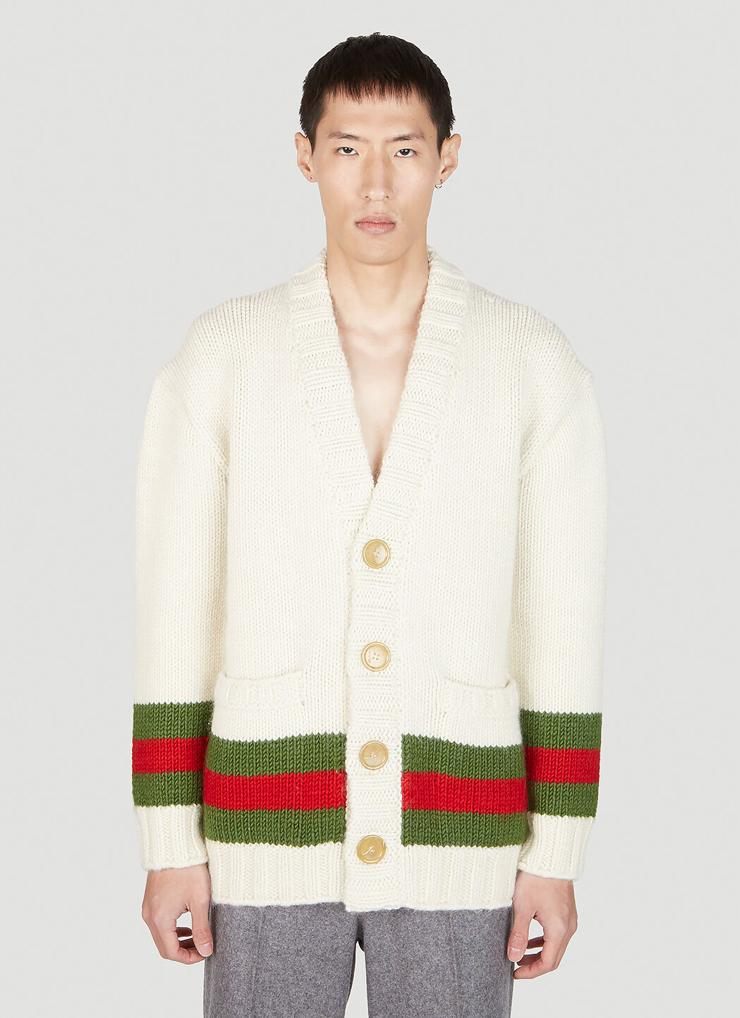 White gucci cardigan hot sale