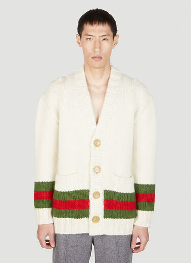 Gucci Web Cardigan White guc0151024