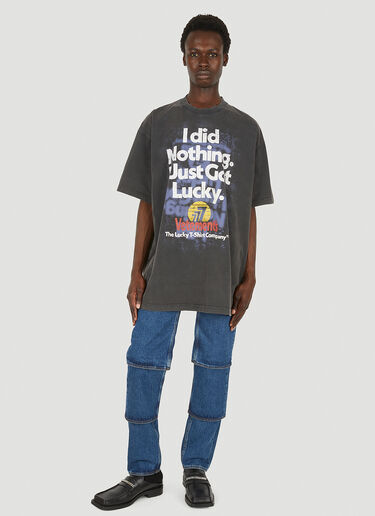 VETEMENTS I Got Lucky T-Shirt Dark Grey vet0150016