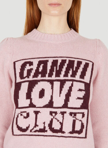 GANNI 러브 클럽 스웨터 핑크 gan0248015