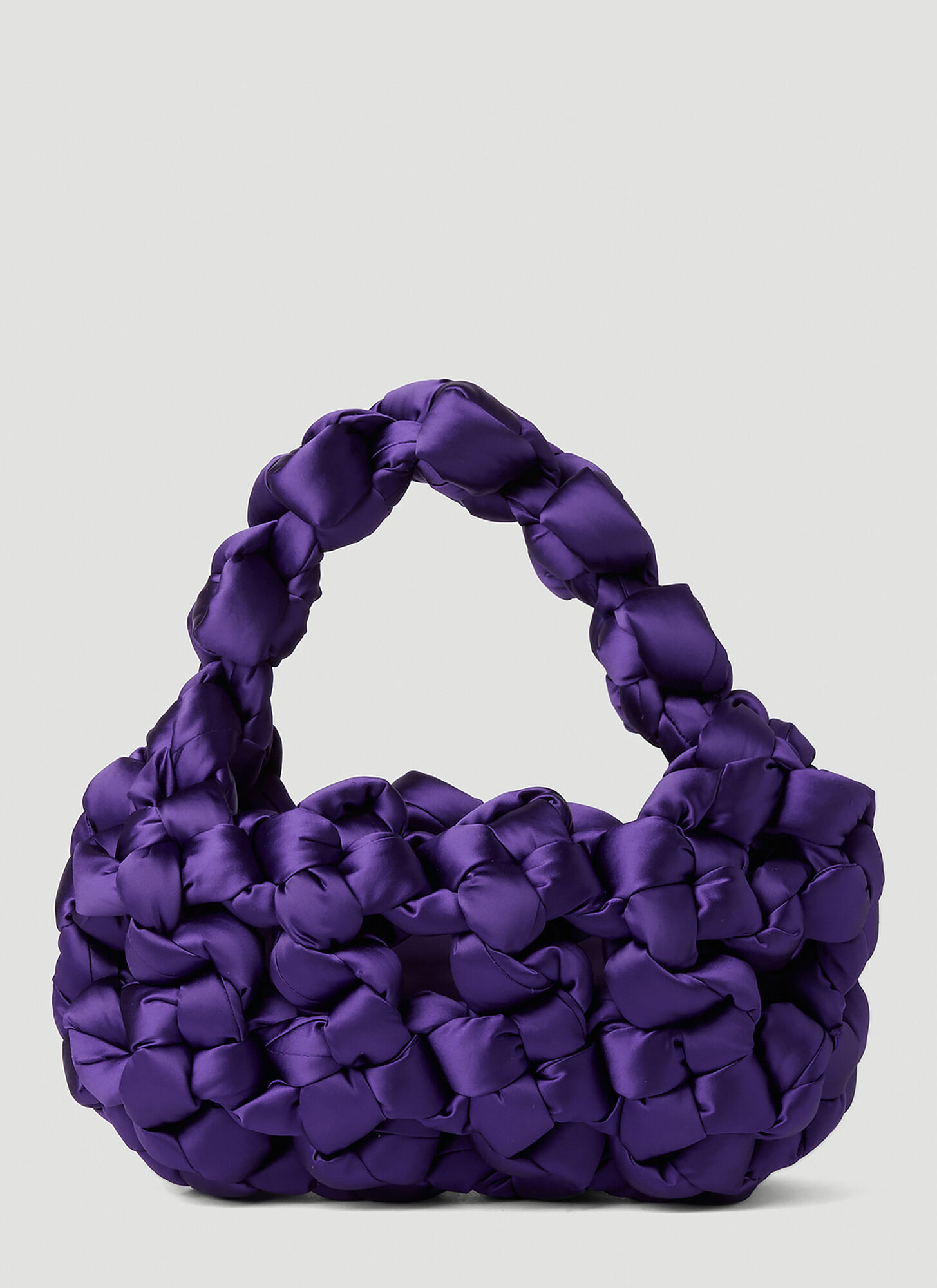 Kara Purple Exploded Knot Shoulder Bag