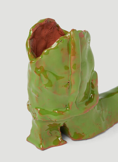LA WALKER Set of Two Cowboy Boots Candle Holders Green law0348009