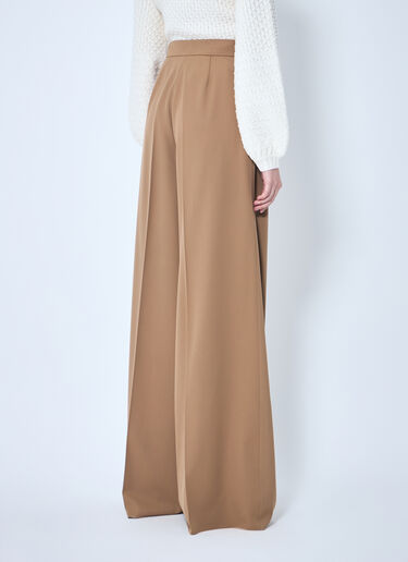 Max Mara Gabardine Wool Pants Camel max0259011