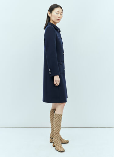 Gucci Wool Coat Blue guc0255001