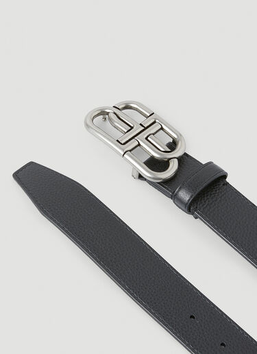 Balenciaga BB Large Leather Belt Black bal0147091