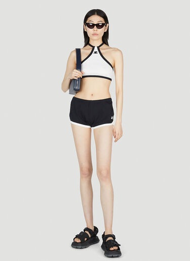 Courrèges 对比色短裤 黑色 cou0252019