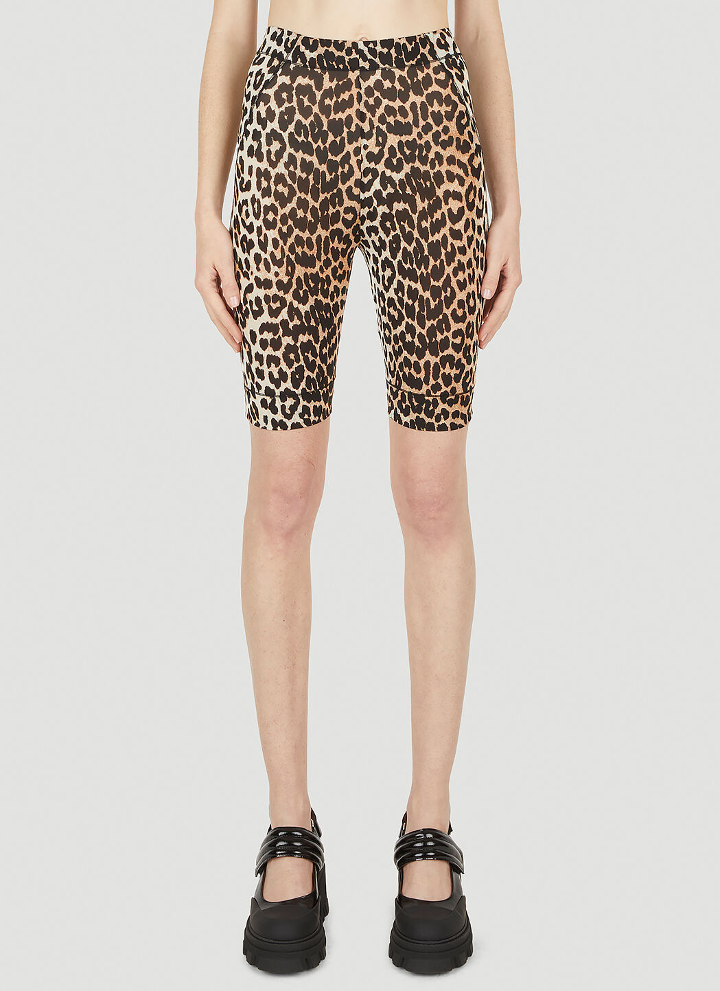 Ganni leopard shorts online