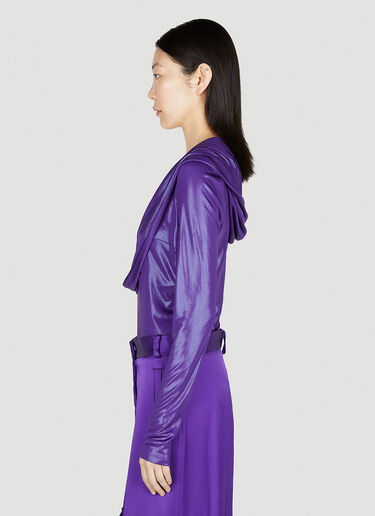 Versace Hooded Metallic Bodysuit Purple vrs0252002